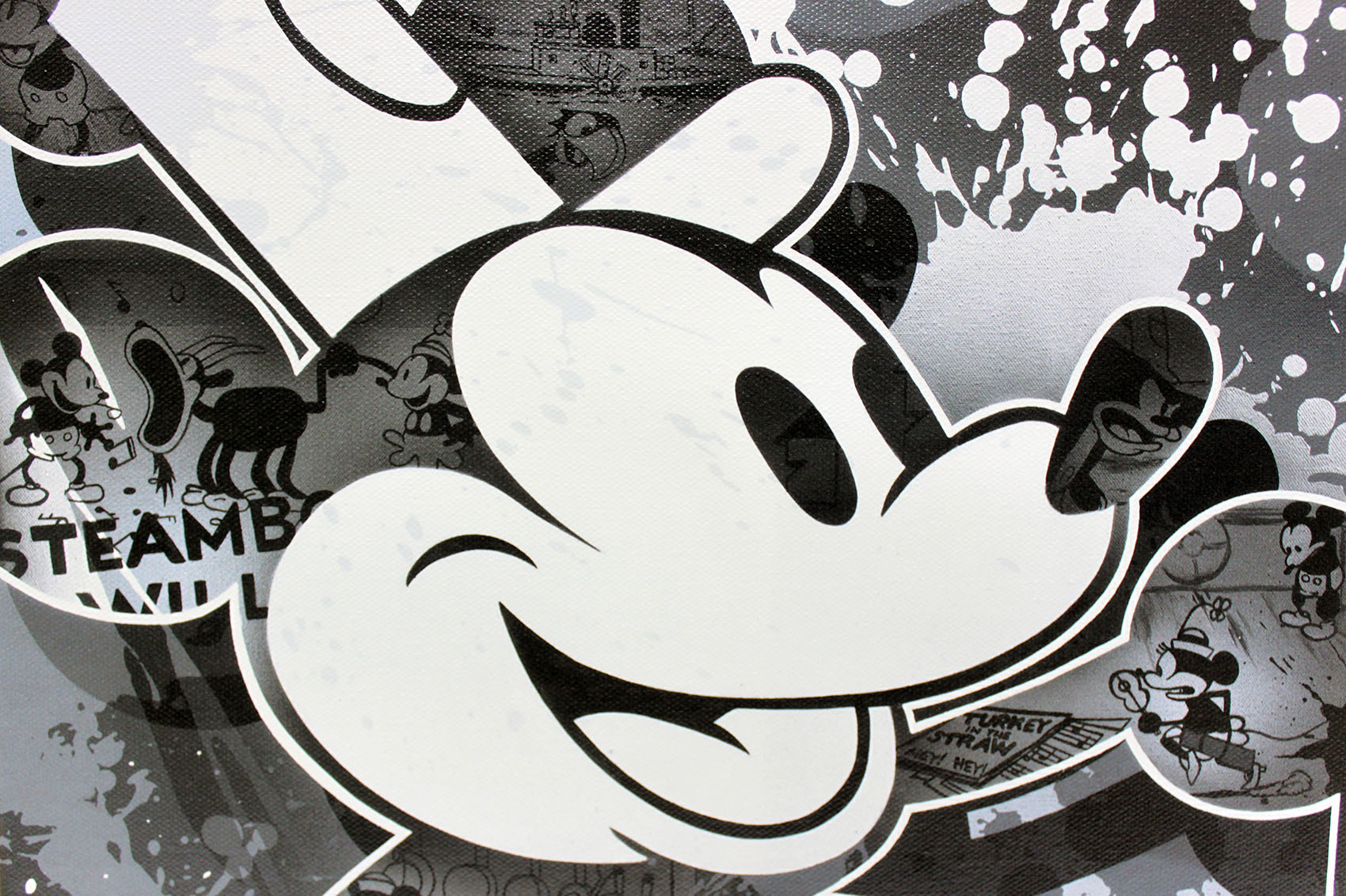 ディズニー ミッキーマウス 蒸気船ウィリー 作品証明書 展示用フック付 限定1500部キャンバスジークレ ディズニー絵画 ポスター