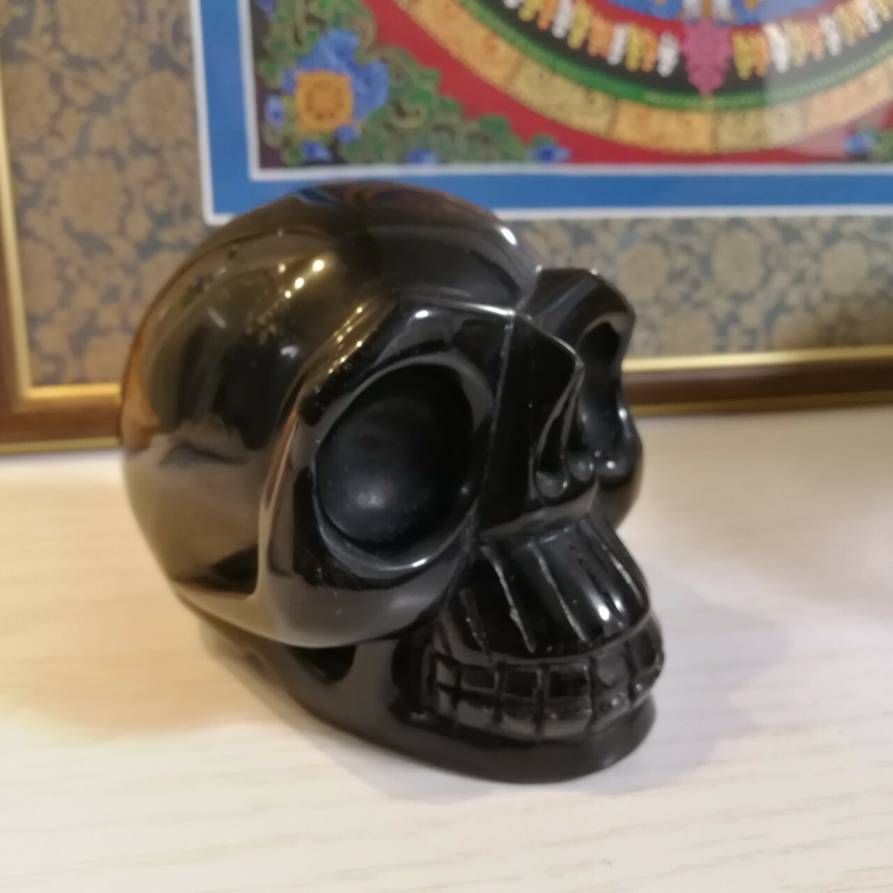 風水 強力なパワー 魔除け 守護 黒曜石スカル 原石 Wellina 公式ネットショップ