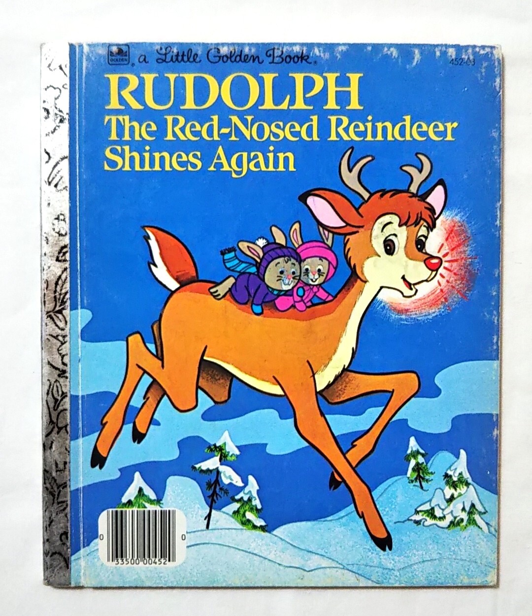 Rudolph The Red Nosed Reindeer Shines Again 赤鼻のトナカイ 中古洋書絵本 Little Golden Book 19年 クリスマス サンタクロース ヴィンテージ Linus Blanket