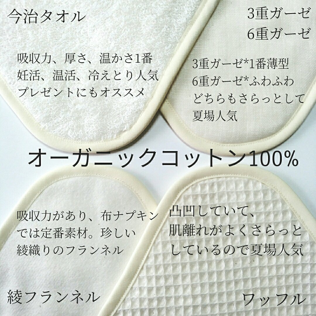 新商品 肌面5種類 柄116種類から選べる Tバックもお洒落に おりもの用 オーガニック布ナプキン オーガニック今治タオル布ナプキンルイシ