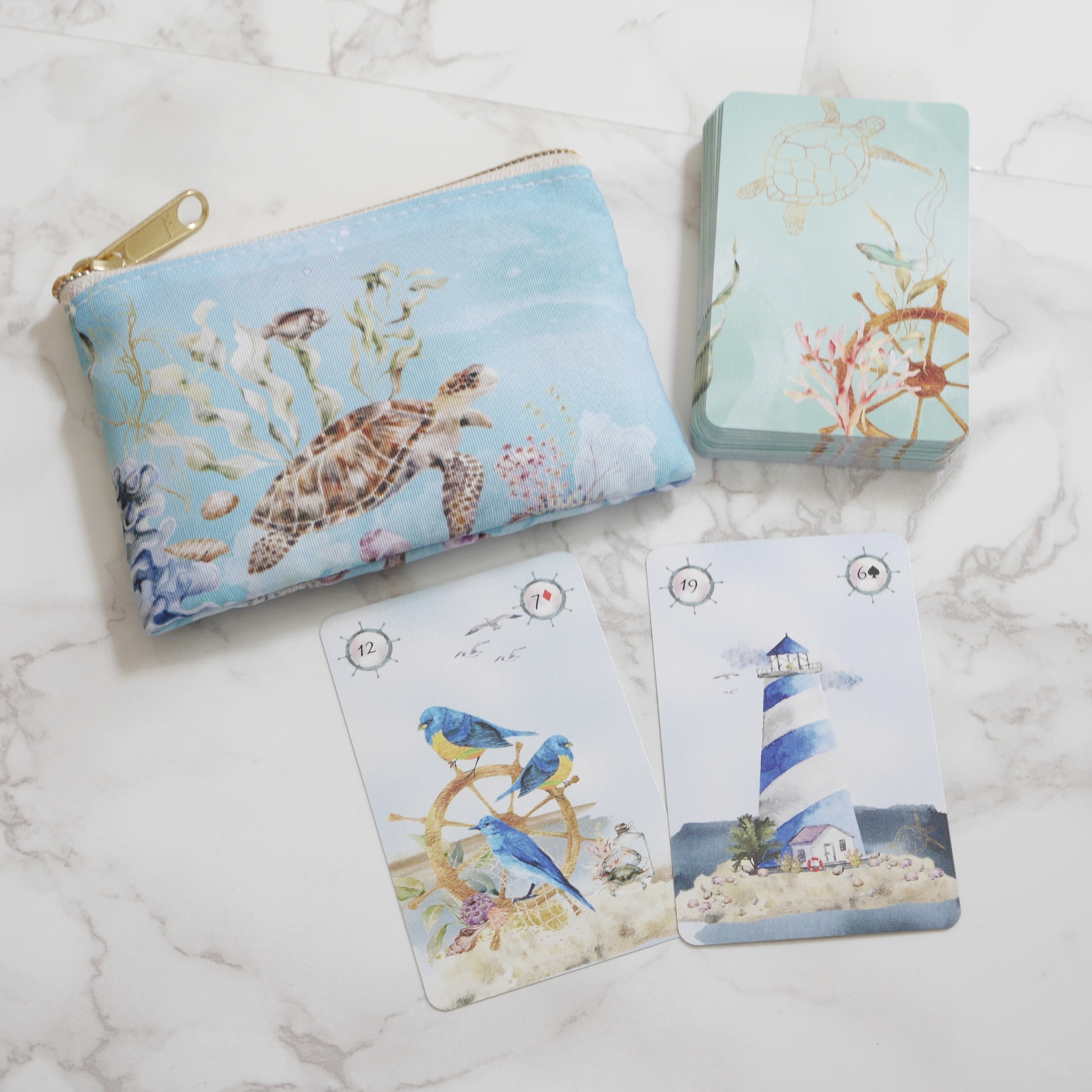 トランキルシーセット ブリッジサイズカード ポーチ クリスタルローズビューティ