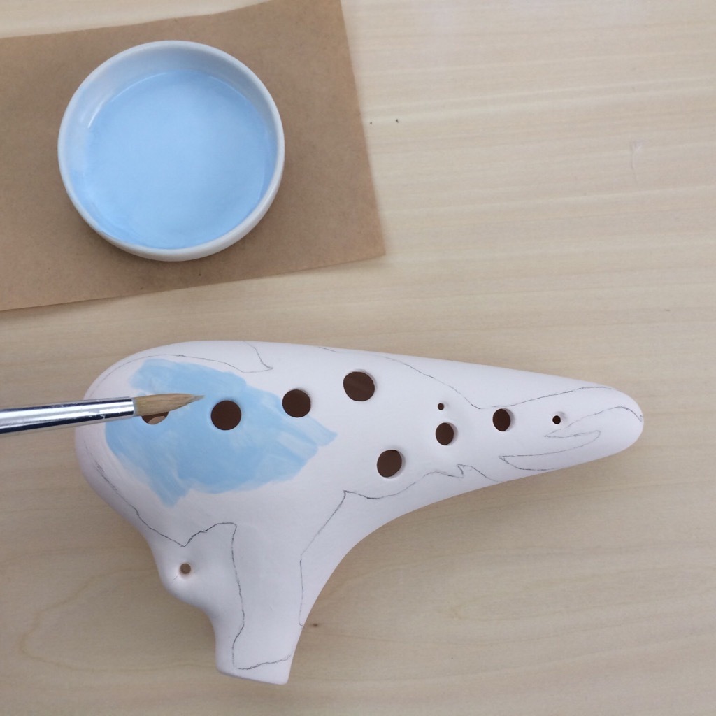 お絵描き工作キット オカリナ12音階 自分で作る本物の楽器工作キット 子供と初心者向け楽器専門店 70歳からはじめられるオカリナ スエラボ工房