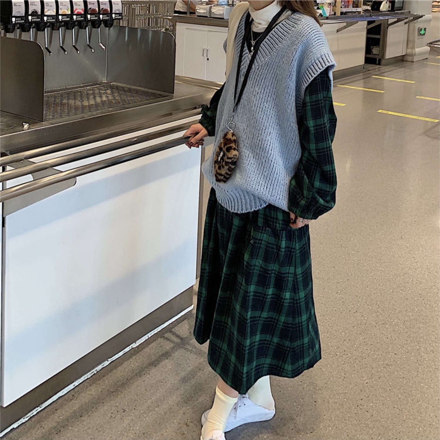 レトログリーンチェックワンピ Dd271 Dion Unisexファッション通販サイト