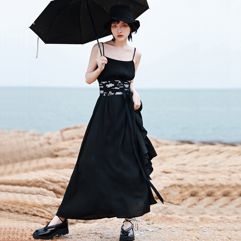 大青龍肆シリーズ ワンピース 不規則 無地 Aライン セクシー ロング丈 切り替え 着痩せ カジュアル Elegant 大青龍肆シリーズ ワンピース 不規則 無地 Aライン セクシー ロング丈 切り替え 着痩せ カジュアル Elegant