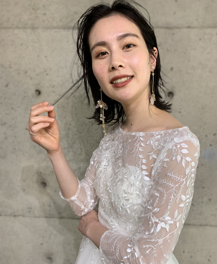 前撮り 名古屋 花嫁アクセサリー イヤリング ゴールド 結婚式 二次会 パーティーアクセ アクセサリー 商品番号 The Urban Blanche 覚王山