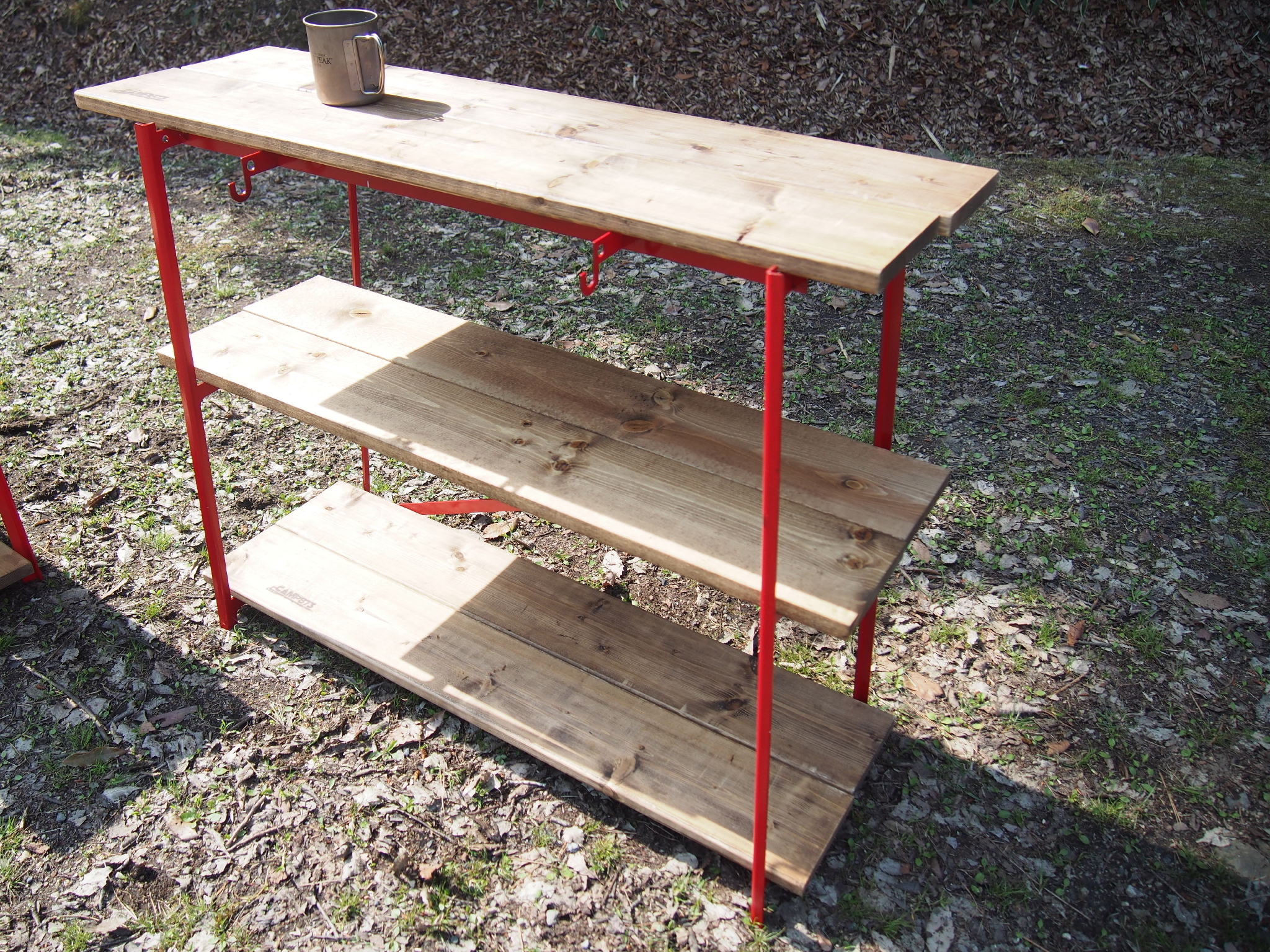 アウトレット 組立式アイアンラック レッドver フレームのみ Camp873 Web Store