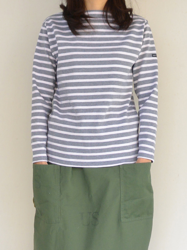 次回入荷無しです Saint James セントジェームス Ouessant Border Smoky Olivine T3 正規取り扱い品 Little By Little Standard Clothes