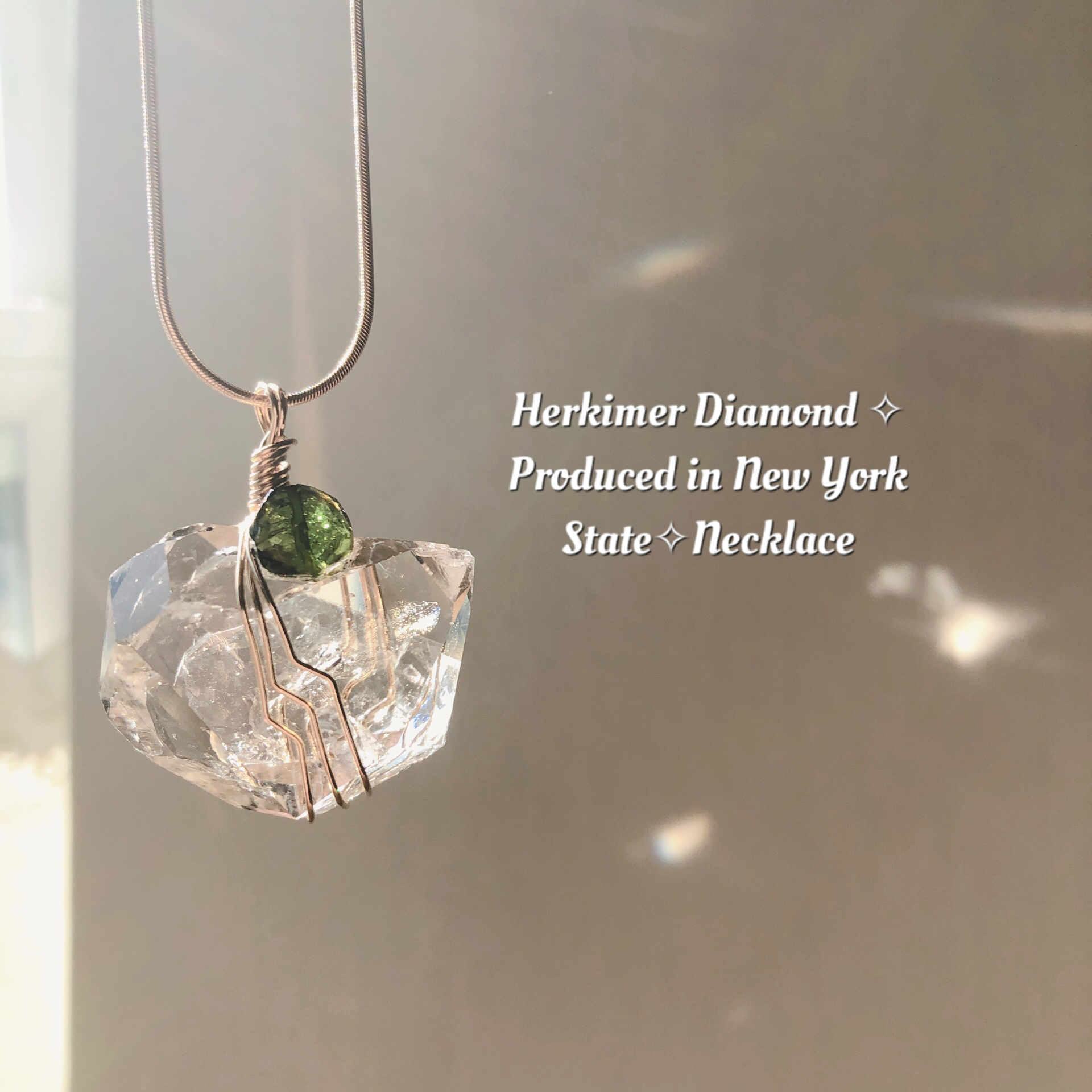 ニューヨーク州 ハーキマーダイアモンド ネックレス トルマリン セドナのヒーラー ハンドメイド グラストンベリーの丘