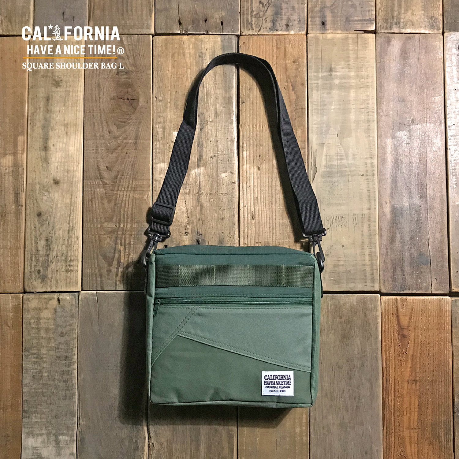 California Have A Nice Time カリフォルニアハブアナイスタイム Square Shoulder L Mhb 002 ショルダーバッグ メンズ レディース ミリタリー ブランド Have A Nice Time Store