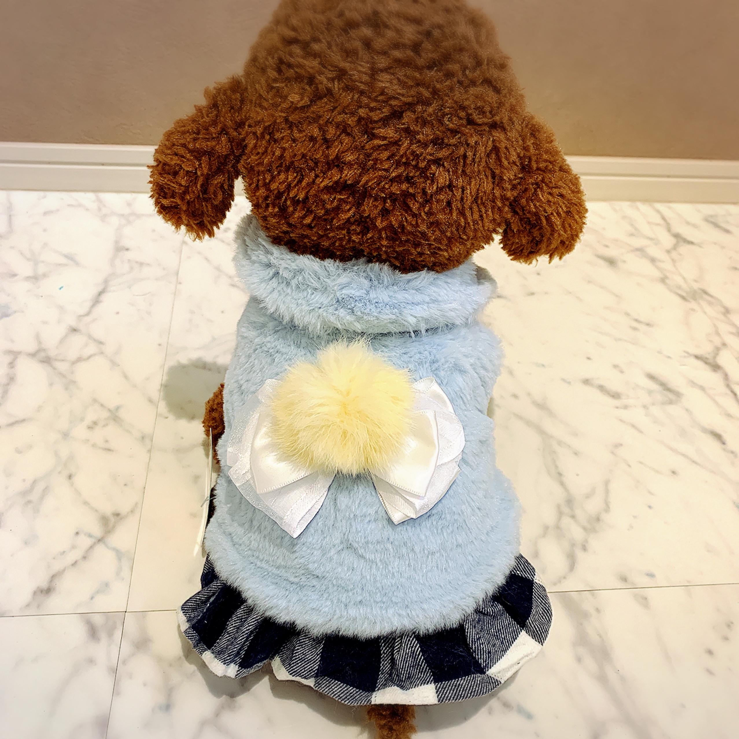 犬服 猫服 ペット服 フェイクファーベストワンピース S Xl Ronkichimaru ロンキチマル かわいい犬服 猫服 ペット服