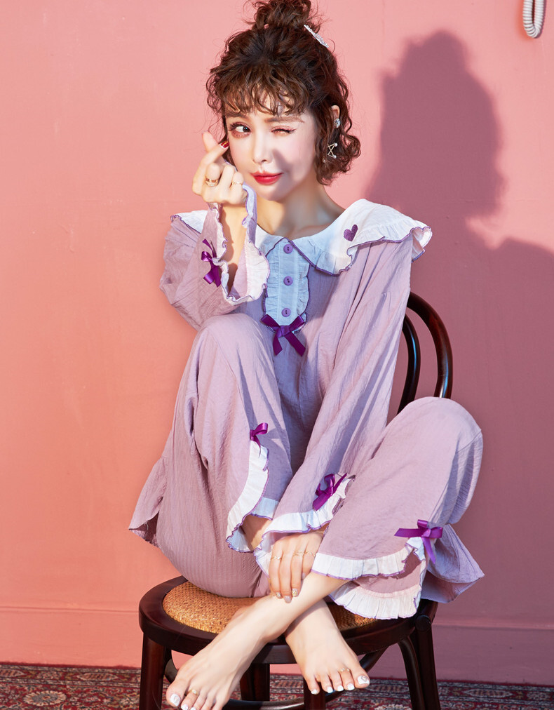 910 部屋着 レディース かわいい キャラクター ルームウェア 長袖 パジャマ セット Mcnjdx Lachouette