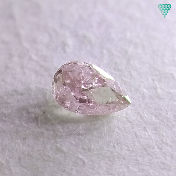 0 075 Ct Fancy Light Purplish Pink 天然 ピンク ダイヤモンド ルースペアシェイプ Diamond Exchange Federation