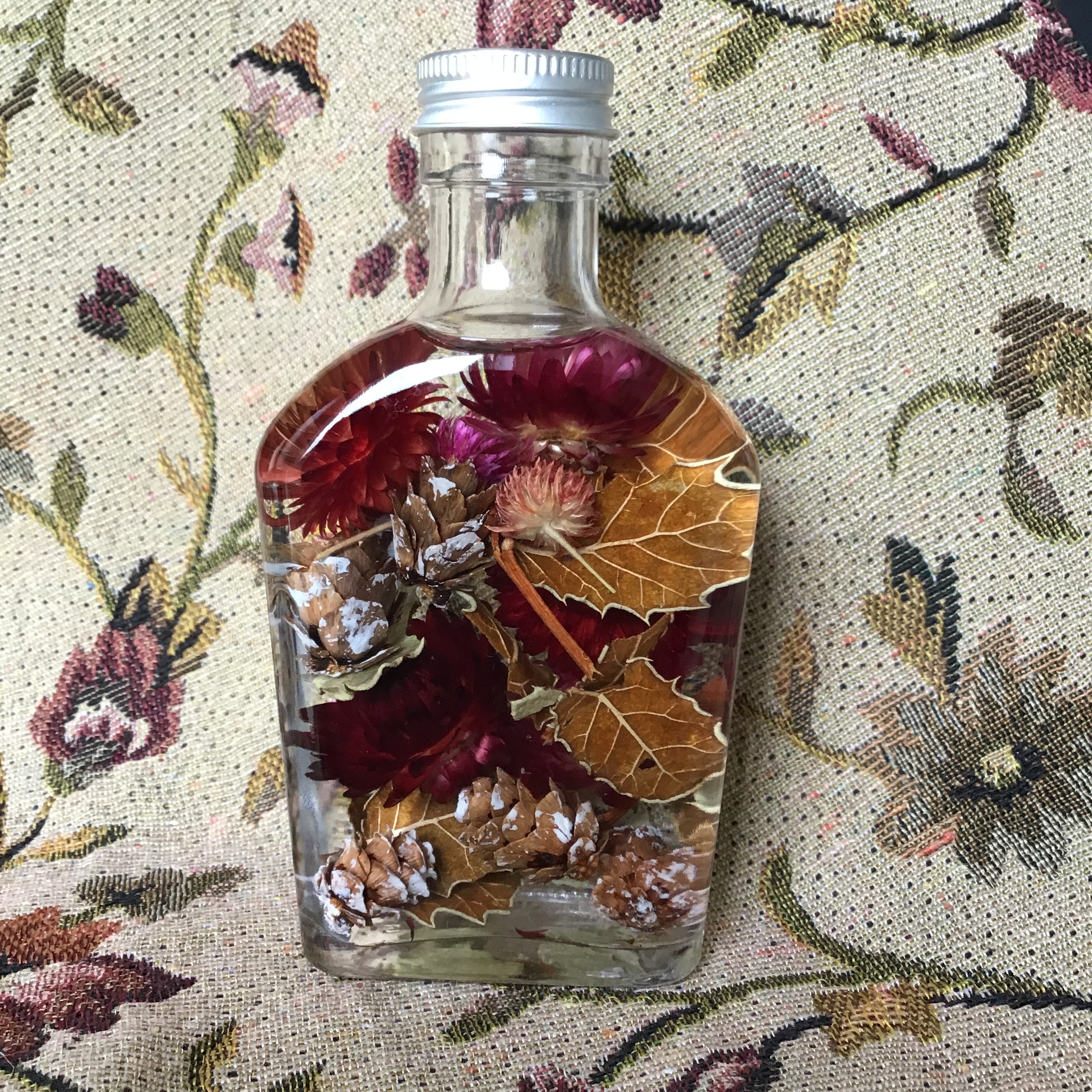 ハンドメイド ハーバリウム 酒瓶 ボタニカル インテリア インテリア雑貨 古着屋 Paet