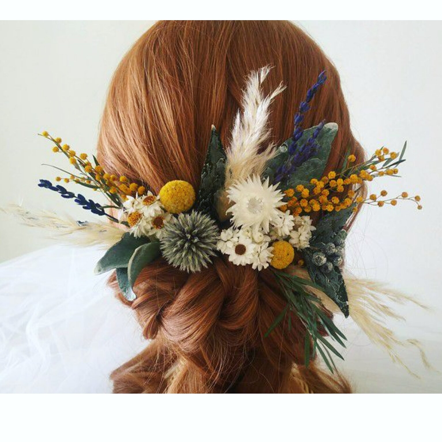 新着商品 132 ドライフラワー髪飾り ライトパステルミックス 新作