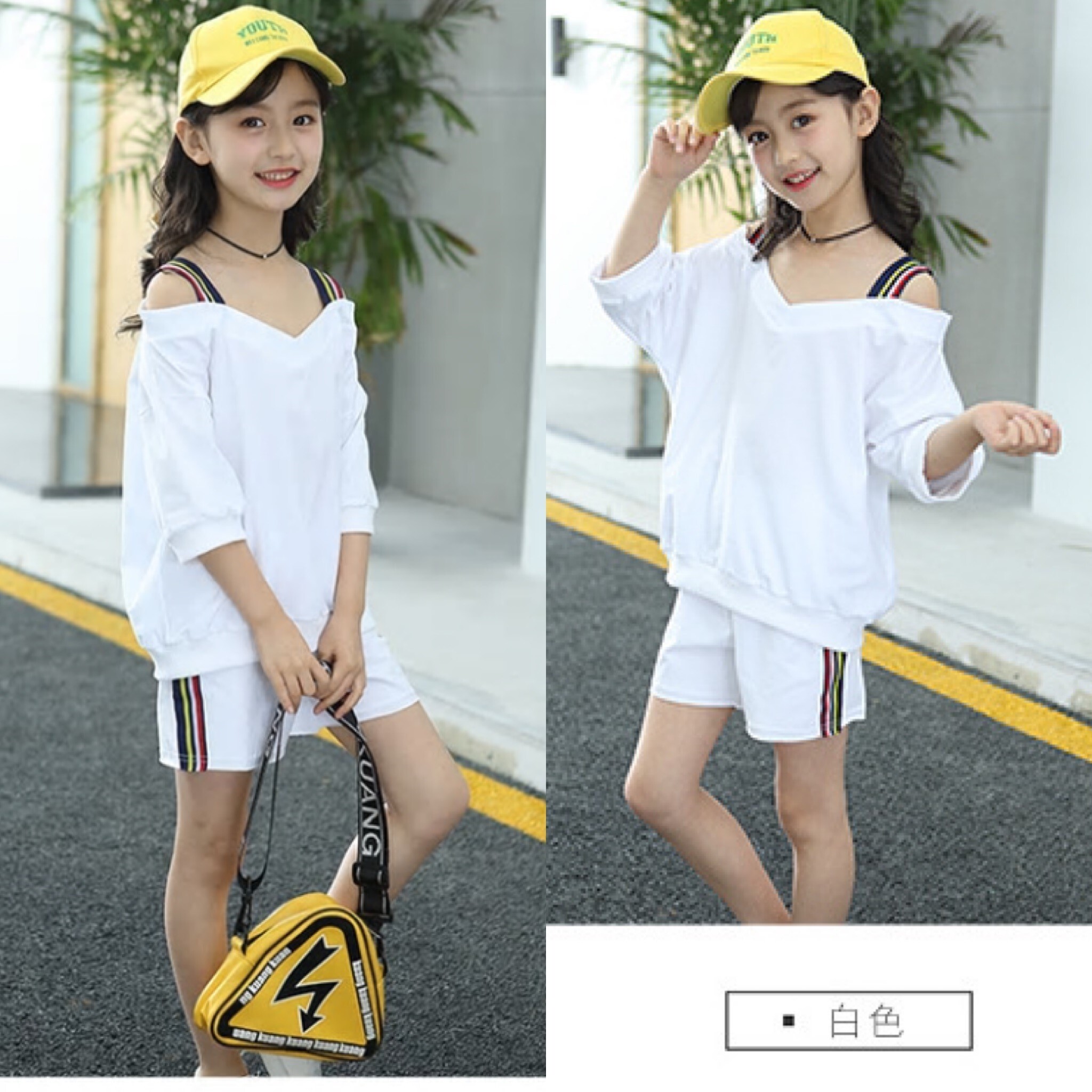 子供服 女の子 上下セット 韓国 1 130 140 150 160 お出かけ 通学 可愛い 白 Sunny Chic 子供服 ファッション通販サイト