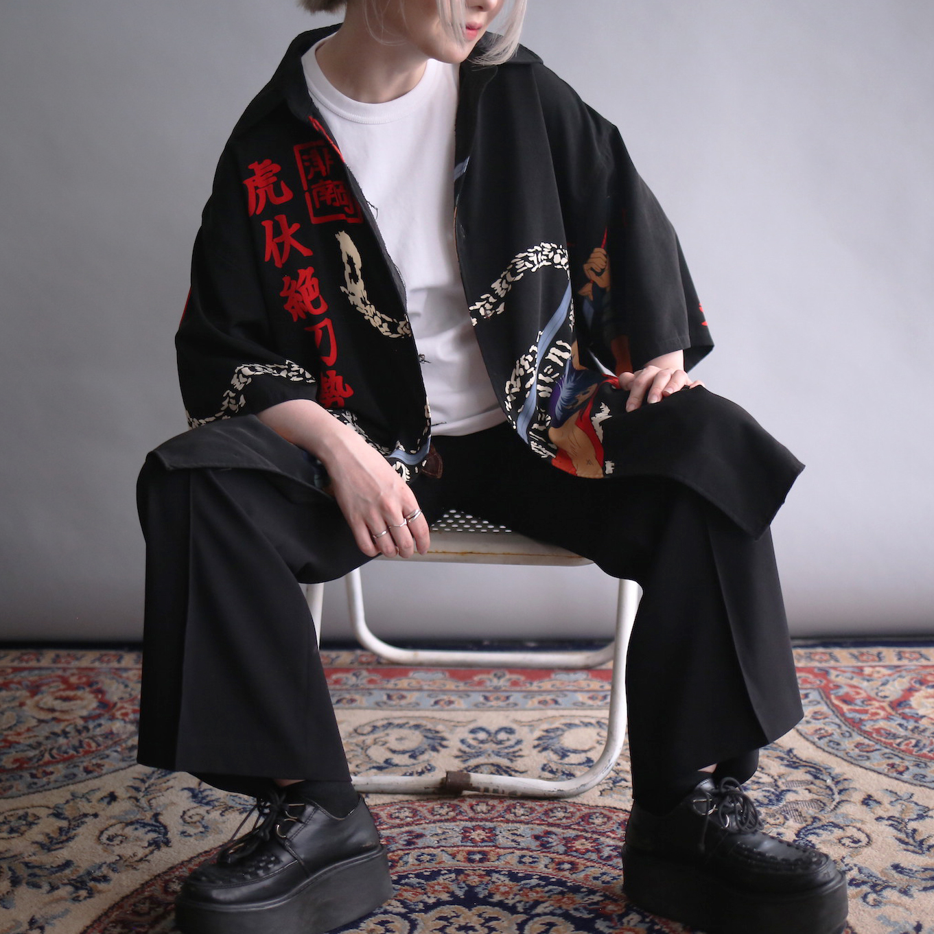 虎伏絶刀勢 Good Pattern Over Size H S Shirt Nihil