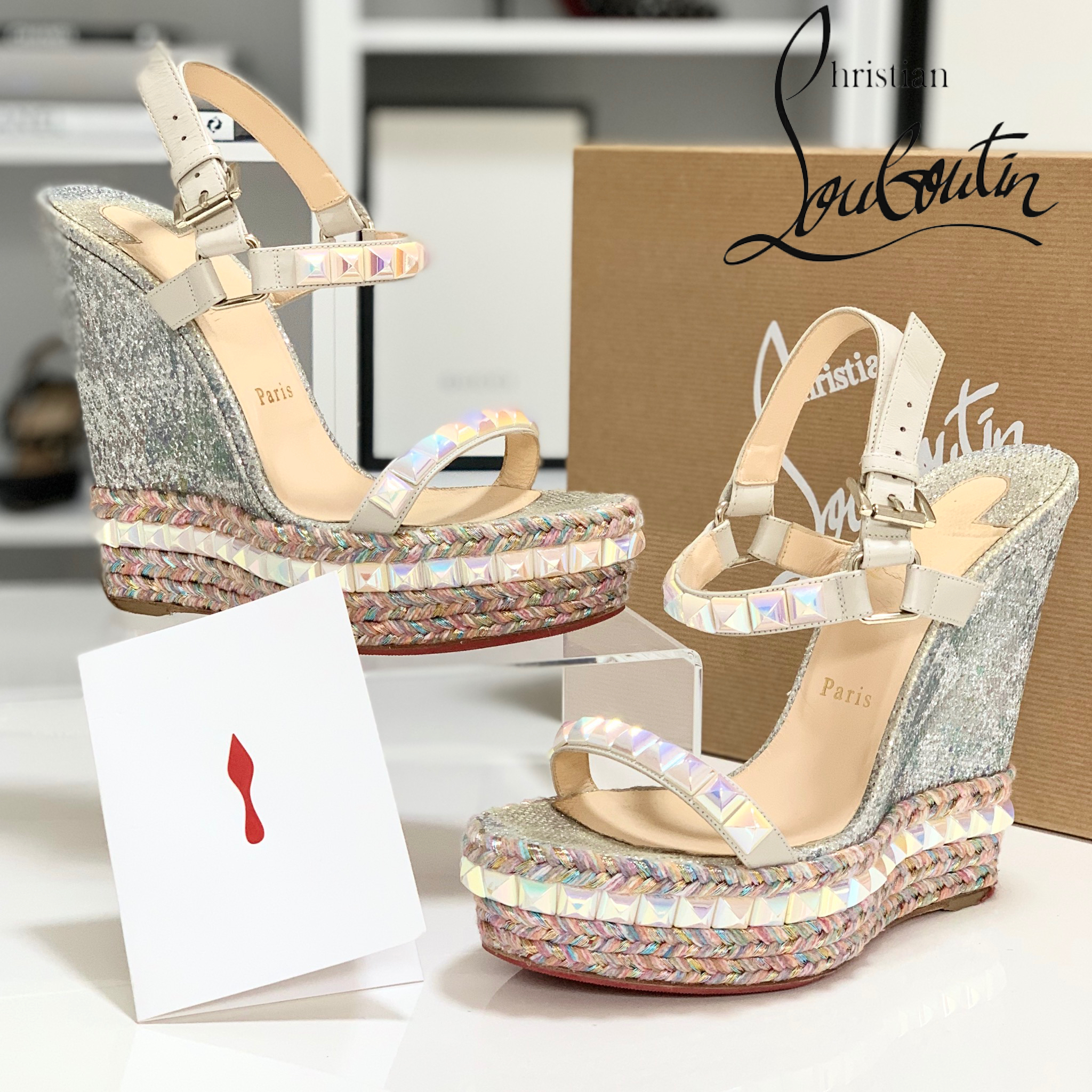 カラー Christian Louboutin - ルブタン♡ウエッジサンダルの通販 by a