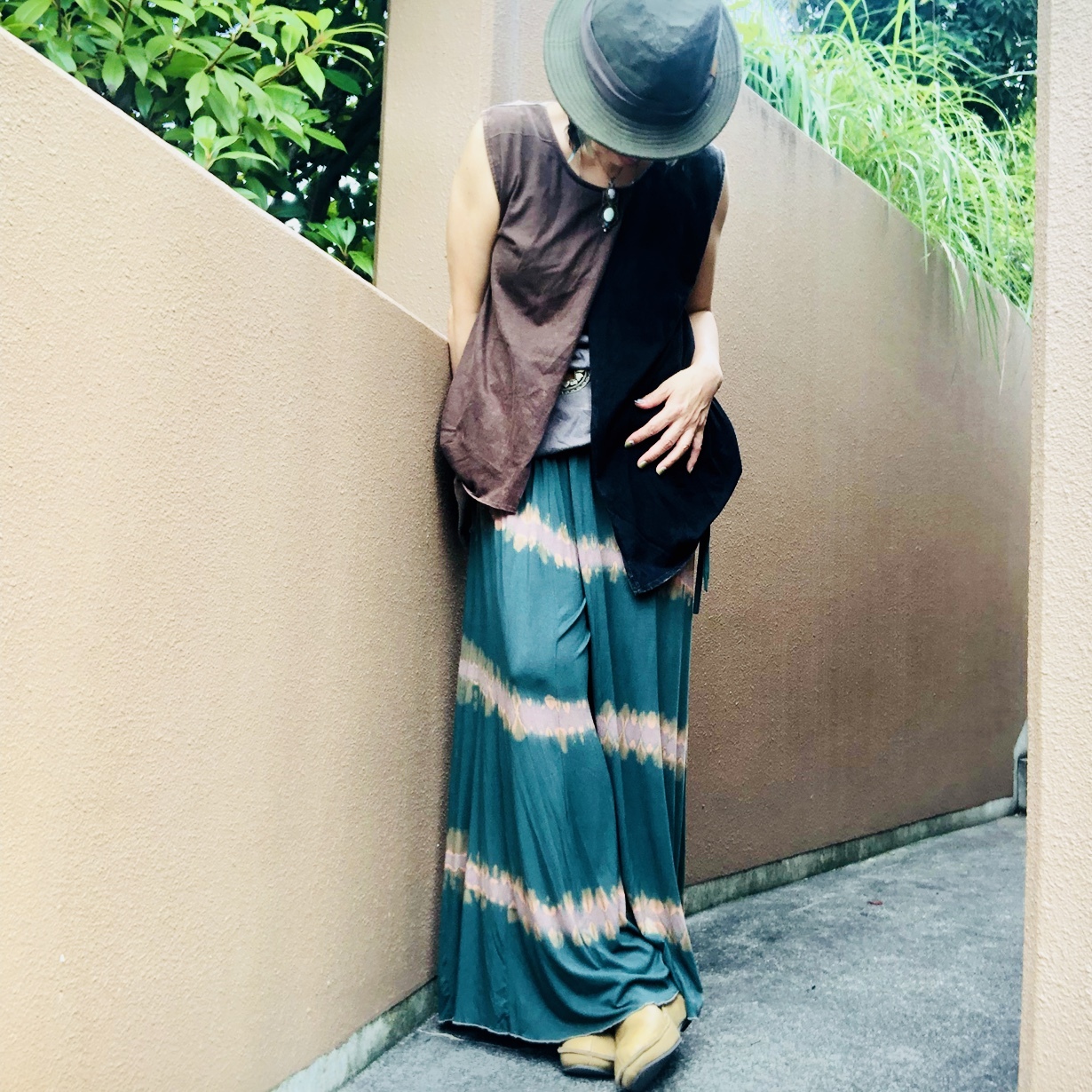 バイカラーチュニック アジアン雑貨ルチュ