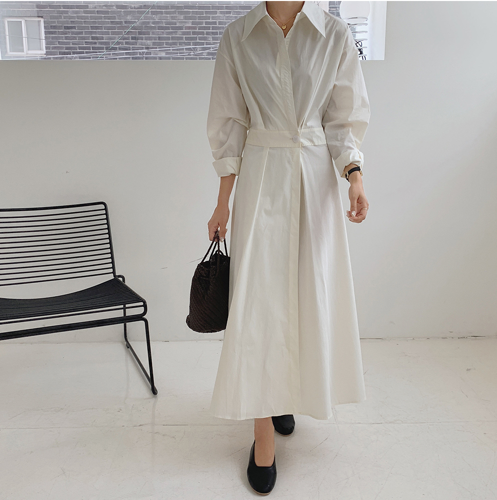 韓国レディースファッション 6795 シャツワンピース ワンピース ロングワンピース 長袖ワンピース 清楚感 お洒落 人気プチプラレディース韓国 ファッション新作通販 Aliceholly アリスホーリー