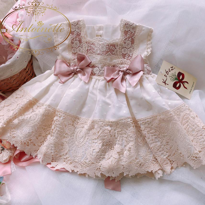 ドレス ワンピース ワンピ レース おんなのこ 子供 子供服 プリンセス ロリータ 姫系 フリル 花柄 フラワー Baby Dress Cute Flower 赤ちゃん ベビー 服 Antoinette
