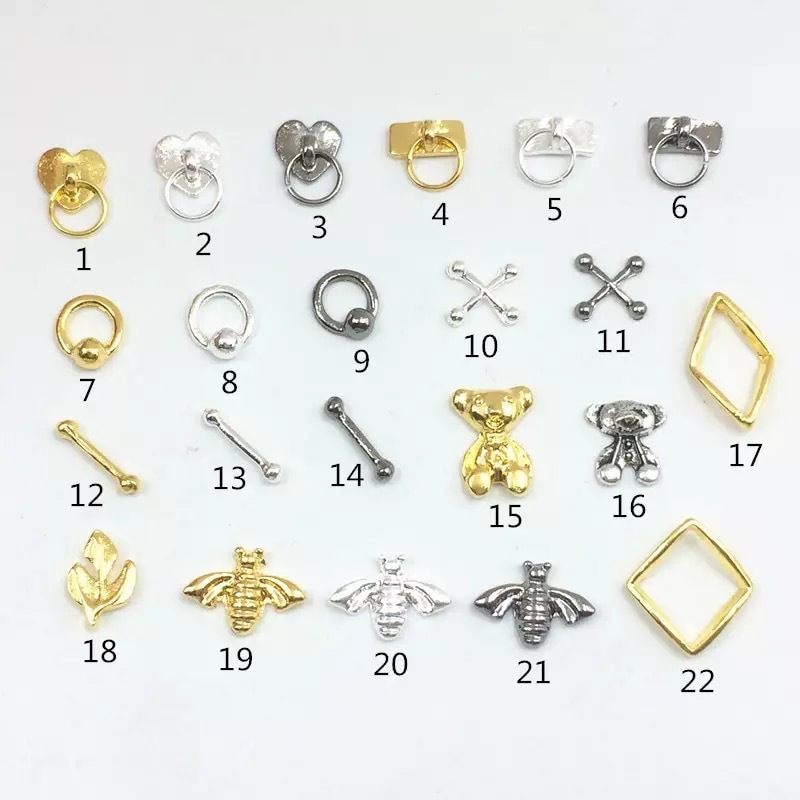 再入荷 ボディピアス風ネイルパーツシルバー４タイプ Satovi Tokyo