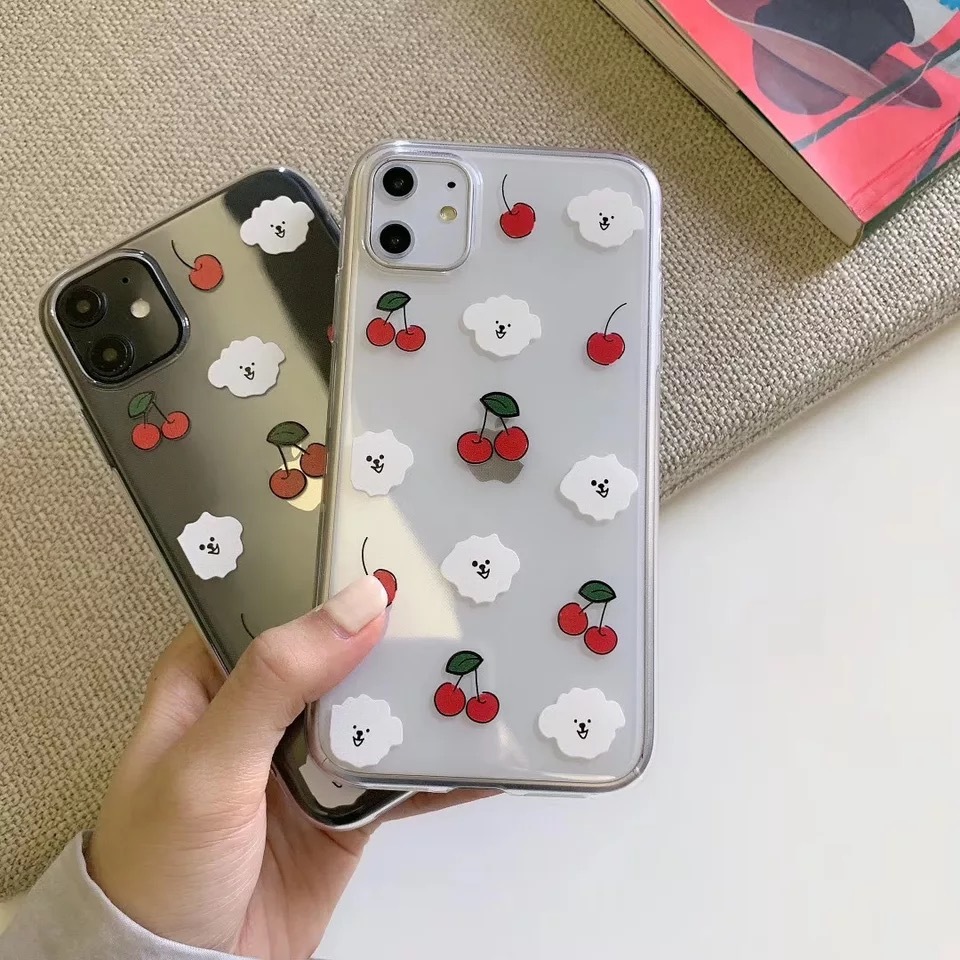 送料無料 予約商品 犬 チェリー さくらんぼ Iphone Iphoneケース スマホケース Selectshop Aya