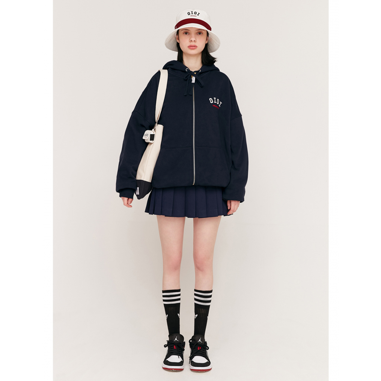 5252 By Oioi Original Hood Zipup Navy 正規品 韓国 ブランド パーカー Bonz 韓国ブランド 代行