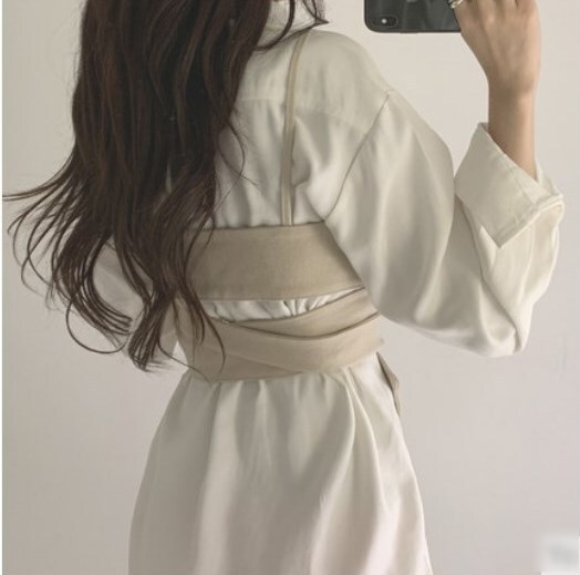 ワンピース シャツワンピ レイヤードスタイル ビスチェ 重ね着 2点セット California Express