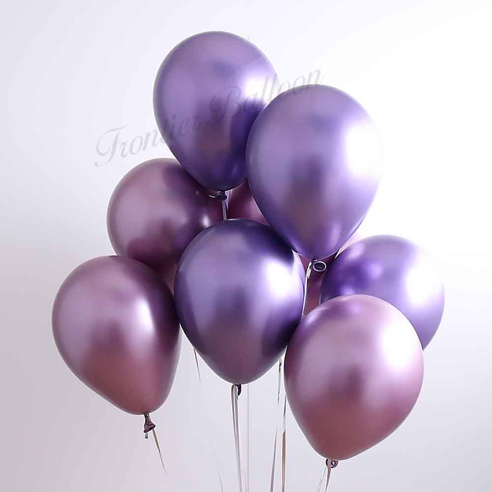 メタルパールバルーン Mix パープル ライトパープル 極厚風船 紫 10個 セット結婚式 二次会 誕生日 パーティー クラブ 飾りつけ おしゃれ Fta1 幸せを運ぶ風船shopフロンティアバルーン