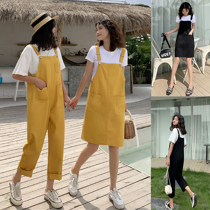 2color 4type オーバーオール ジャンバースカート サスペンダースカート 双子コーデ Qrea Style プチプラ 韓国ファッション
