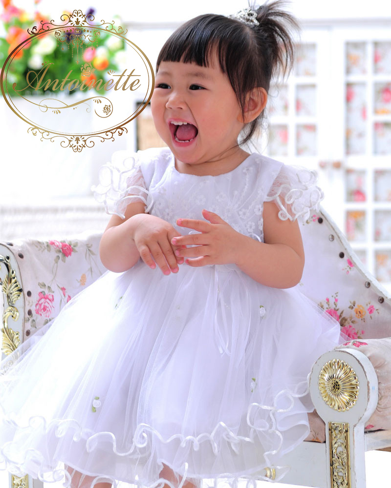 ベビー服 赤ちゃん用 赤ちゃん ベビー服 お手頃価格 安い ワンピ ワンピース かわいい おめかし お披露目 おでかけ ピンク クリーム ホワイト Antoinette