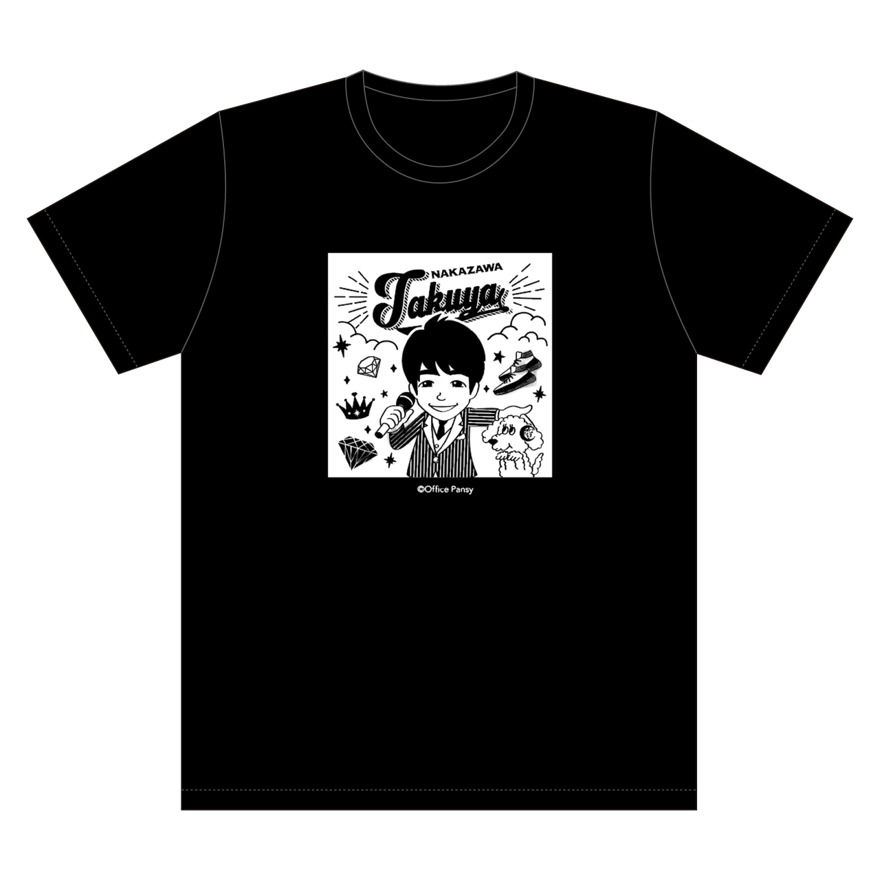 イラストtシャツ 黒 中澤卓也official Store