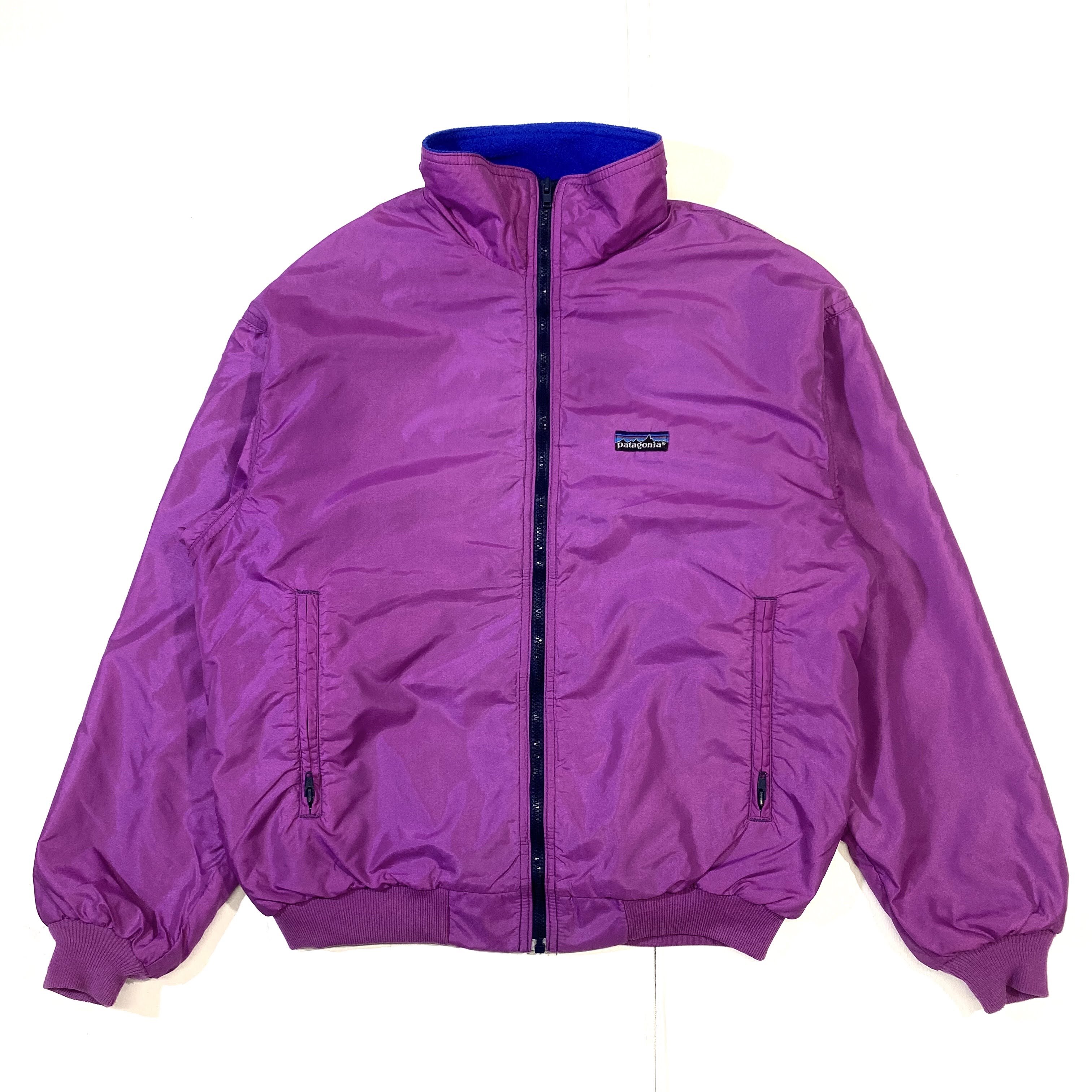 90年代 90s Usa製 Patagonia パタゴニア フリースライナー ナイロンジャケット パープル 紫色 キッズ12 レディースｍ相当 古着 アウトドアジャケット All15 Cave 古着屋 公式 古着通販サイト