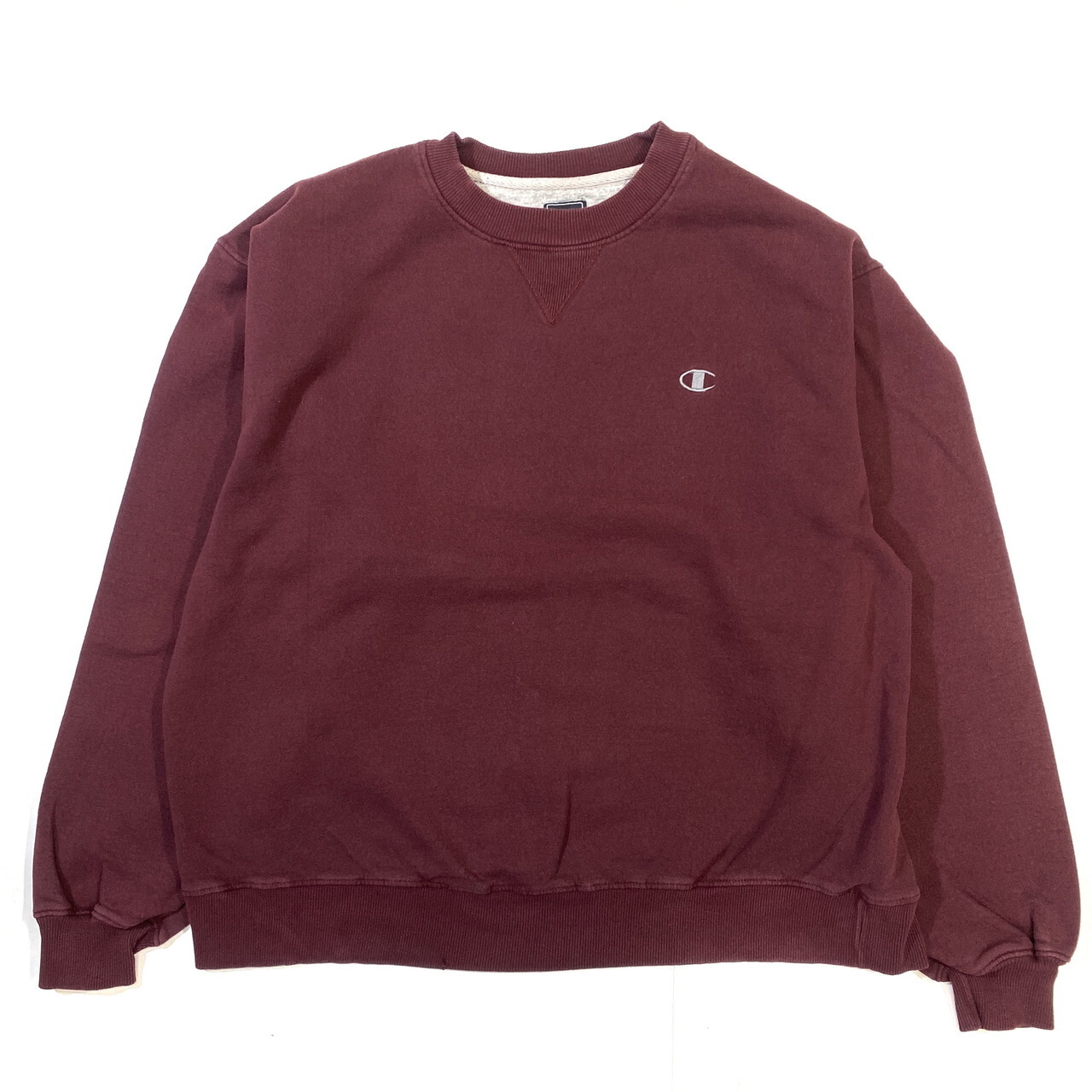 Champion チャンピオン ワンポイントロゴ 刺繍 スウェット トレーナー ワインレッド メンズl 古着 スウェット Cave 古着屋 公式 古着通販サイト