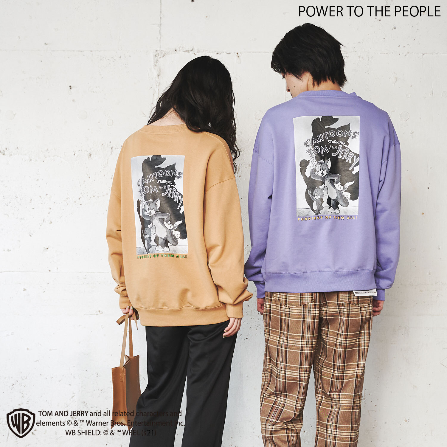 トムとジェリー モノクロプリントトレーナー No Power To The People Official Shop