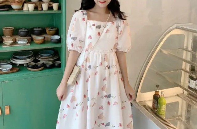 ワンピース 双子コーデ カラフル 清楚 涼 かわいい 夏 フリル 韓国ファッション Sweetly