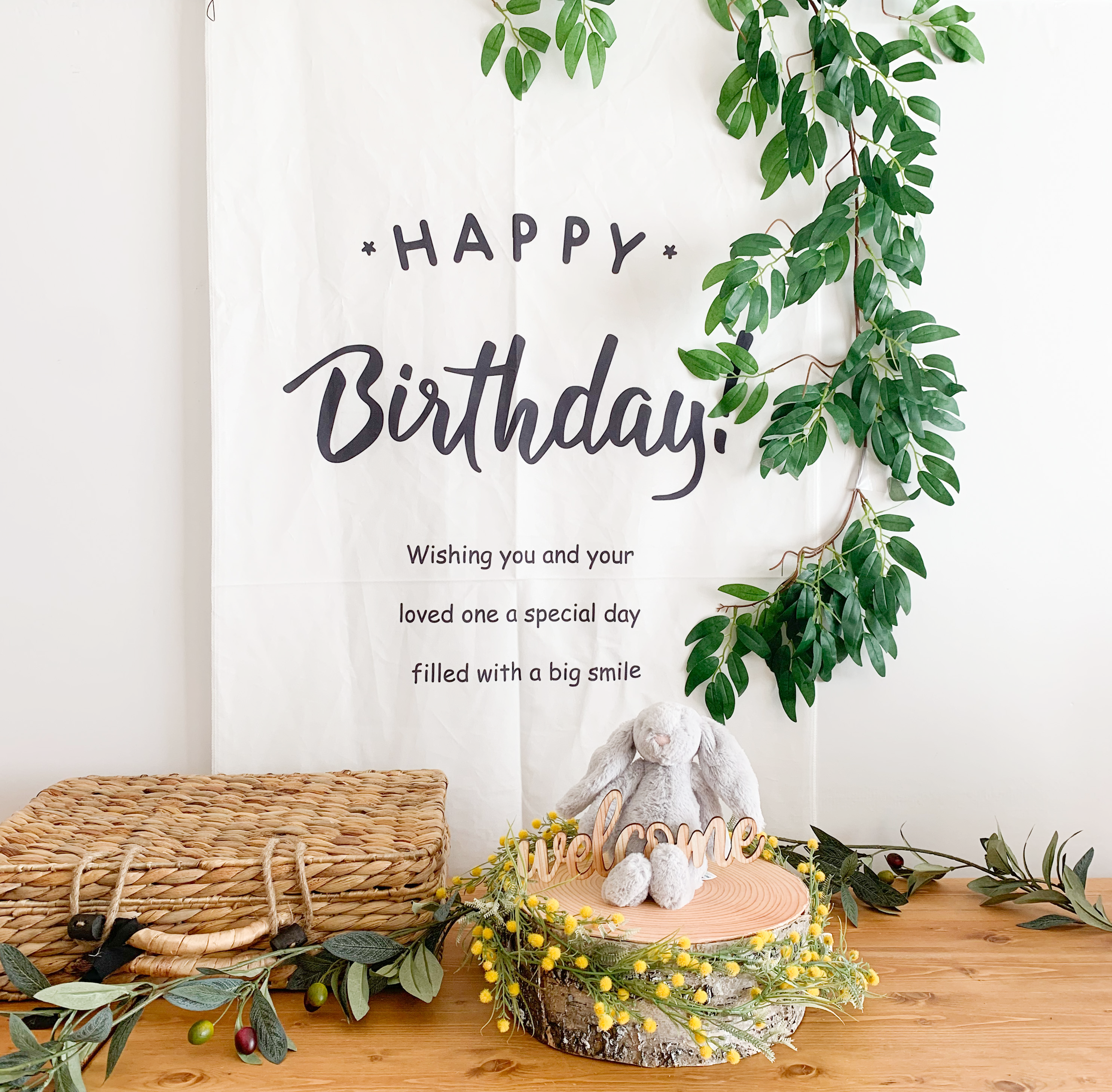 オリーブ グリーンガーランド フェイクグリーン シルクフラワー 人工観葉植物 誕生日 飾り付け 飾り ウェディング ディスプレイフォトブース Hanamei