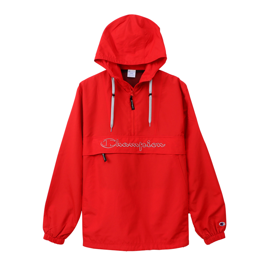 Winter Sale 50 Off Champion チャンピオン フロントロゴアノラックパーカー 947 Red C3 L609 チャンピオン アウター マウンテンパーカー マンパ ブランド ファッション メンズ レディース ユニセックス キャンプ 釣り おしゃれ オシャレ お洒落 アウトドア