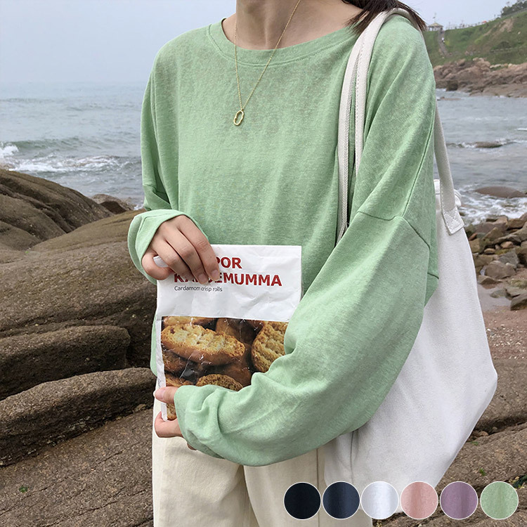 きれい色 ゆったり 大きめ レディース 長袖 Tシャツ レディースファッション通販joyfeel ジョイフィール