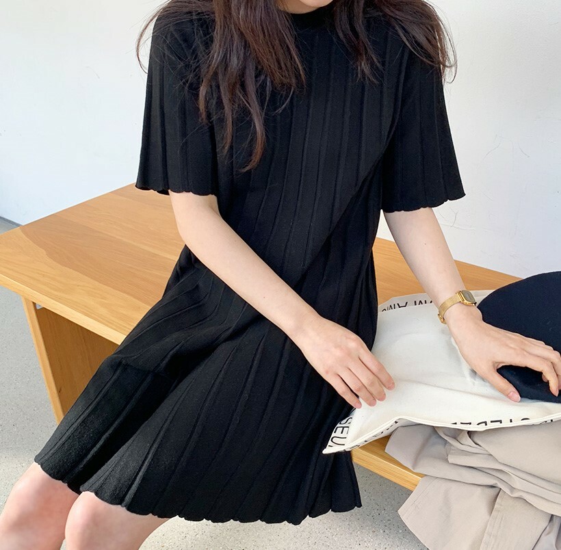 春新作 ワンピース 春ワンピース ミニワンピース ワンピースミニ丈 ミニ丈ワンピース ニットワンピース サマーニットワンピース レディース ミニ丈 ニット 無地 半袖 シンプル 大人かわいい きれいめ デート 春色 Viento