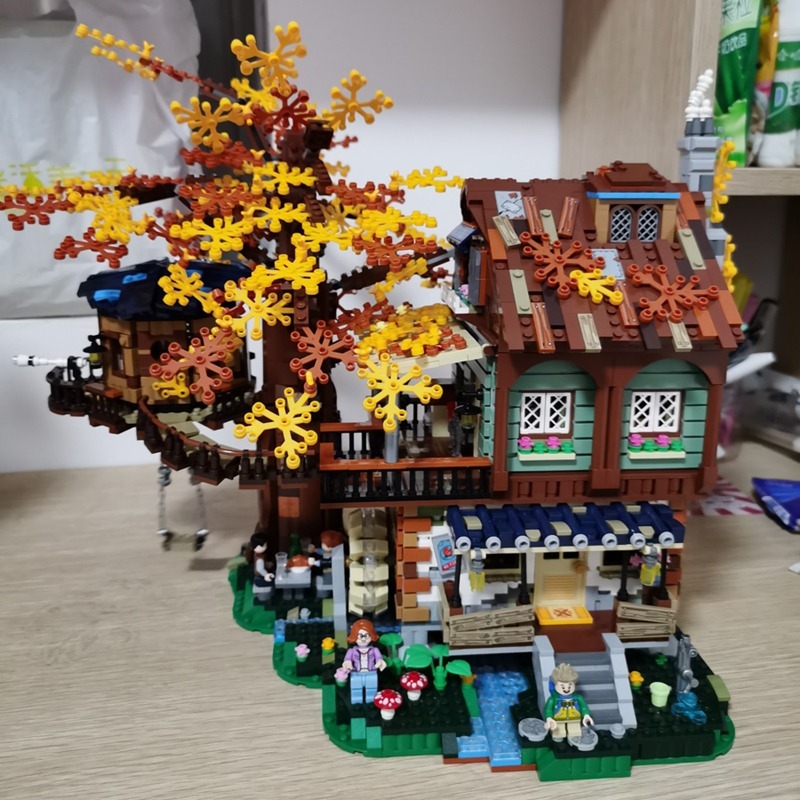 ツリーハウス 水車 レゴ互換 ブロック 教育 木 レンガセット ビルディングブロック General0stor