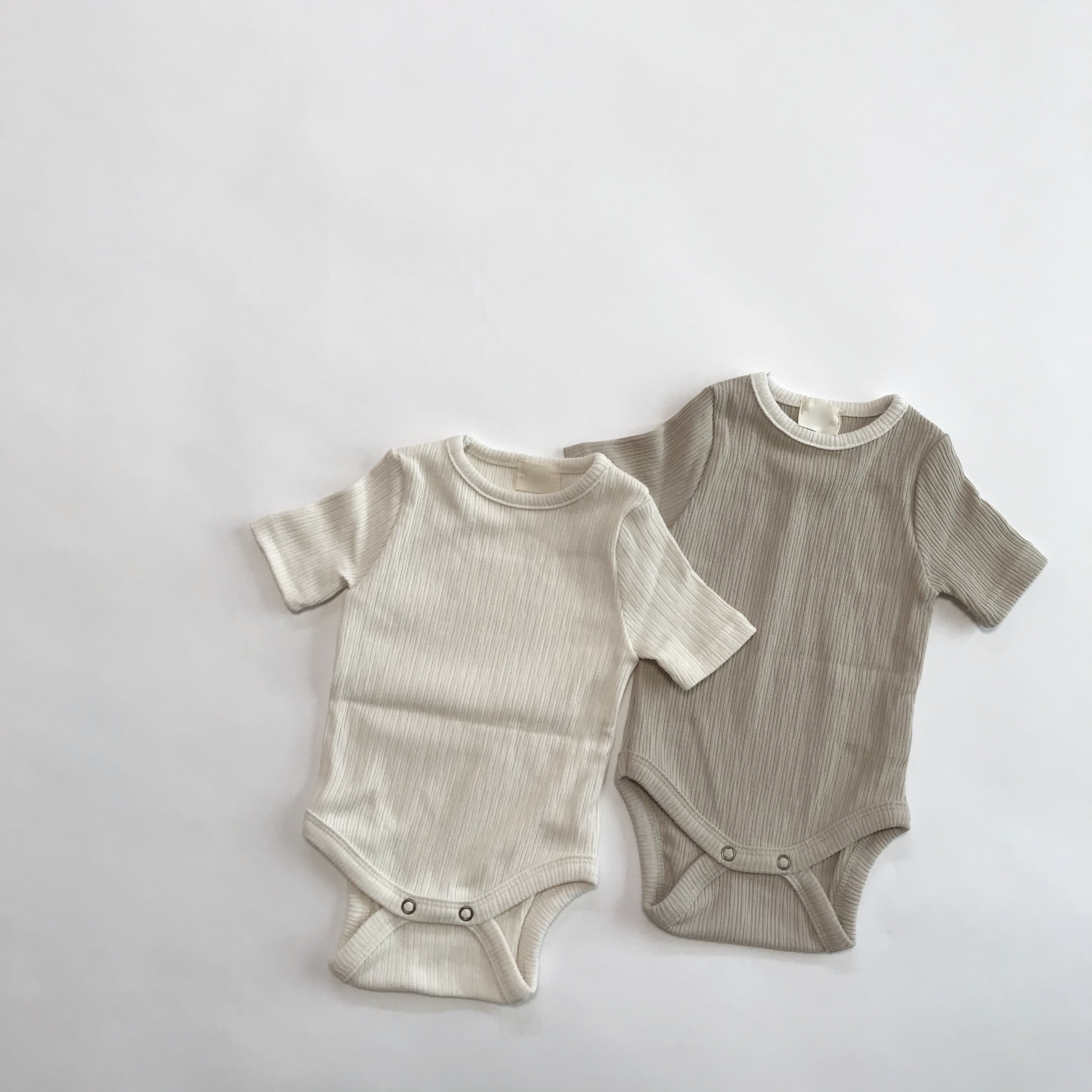 リブロンパース2枚セット 半袖 韓国子供服 Bisque びすく