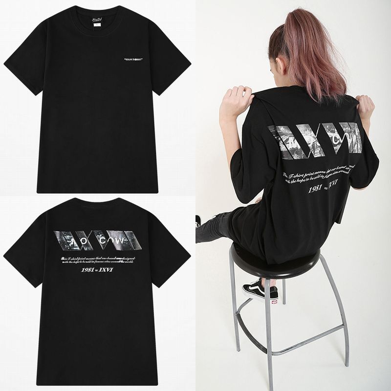 ユニセックス 半袖 Tシャツ メンズ レディース シンプル 英字 バックプリント オーバーサイズ 大きいサイズ ルーズ ストリート Tbn Mamos マモス ストリートファッションならお任せ 韓国ファッションがお好きな方も要チェックです