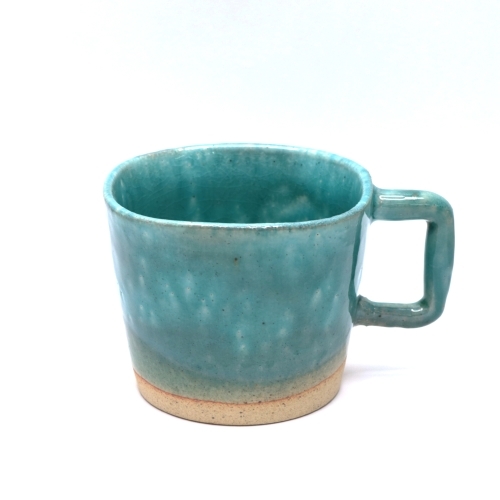 マグカップ 陶器 おしゃれ 粉引きマグ コーヒーカップ 美濃焼 湯呑 スカイマグ ブルー 雑貨屋リエット
