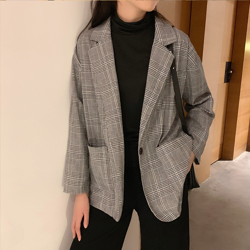 大人コーデ グレンチェック柄ジャケット 韓国レディースファッション通販 Krex ケーレックス