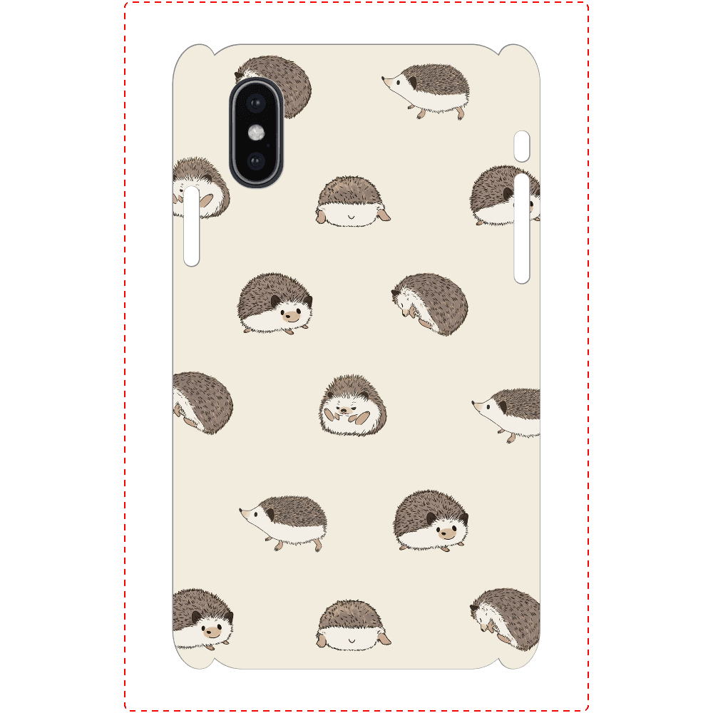 Iphoneケース スマホケース イラスト 動物 ハリネズミ シンプル Iphone12 Basio4 個性的 Android アンドロイド ケース おすすめ クリエイター イラストレーター 絵師 タイトル ハリネズミいっぱい ベージュ 作 Hanami Iphoneケース Tシャツ メンズ