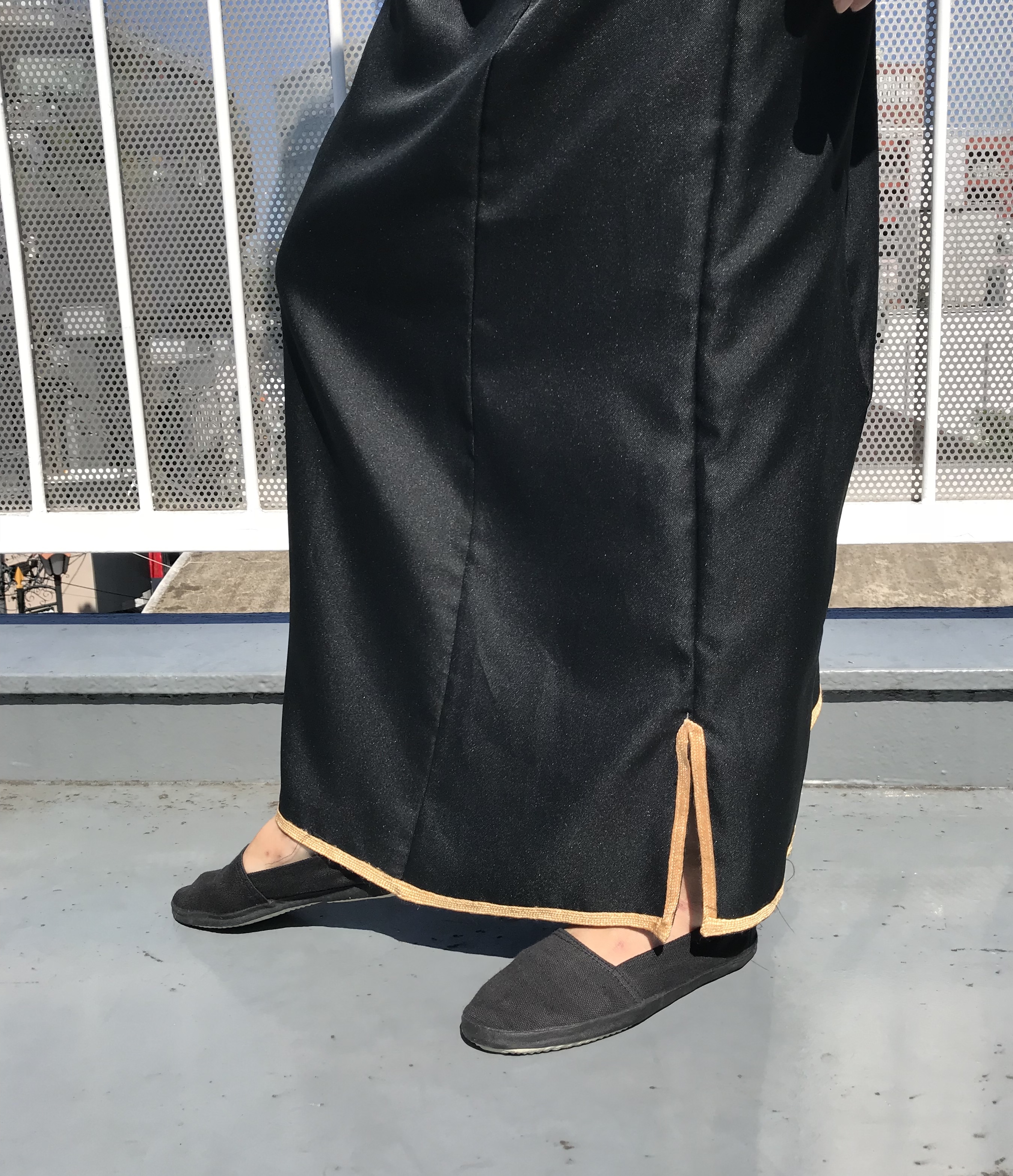 70s Egypt Black Embroidery Dress ヴィンテージ エジプト ブラック 刺繍 ワンピース Riyad Vintage Shop