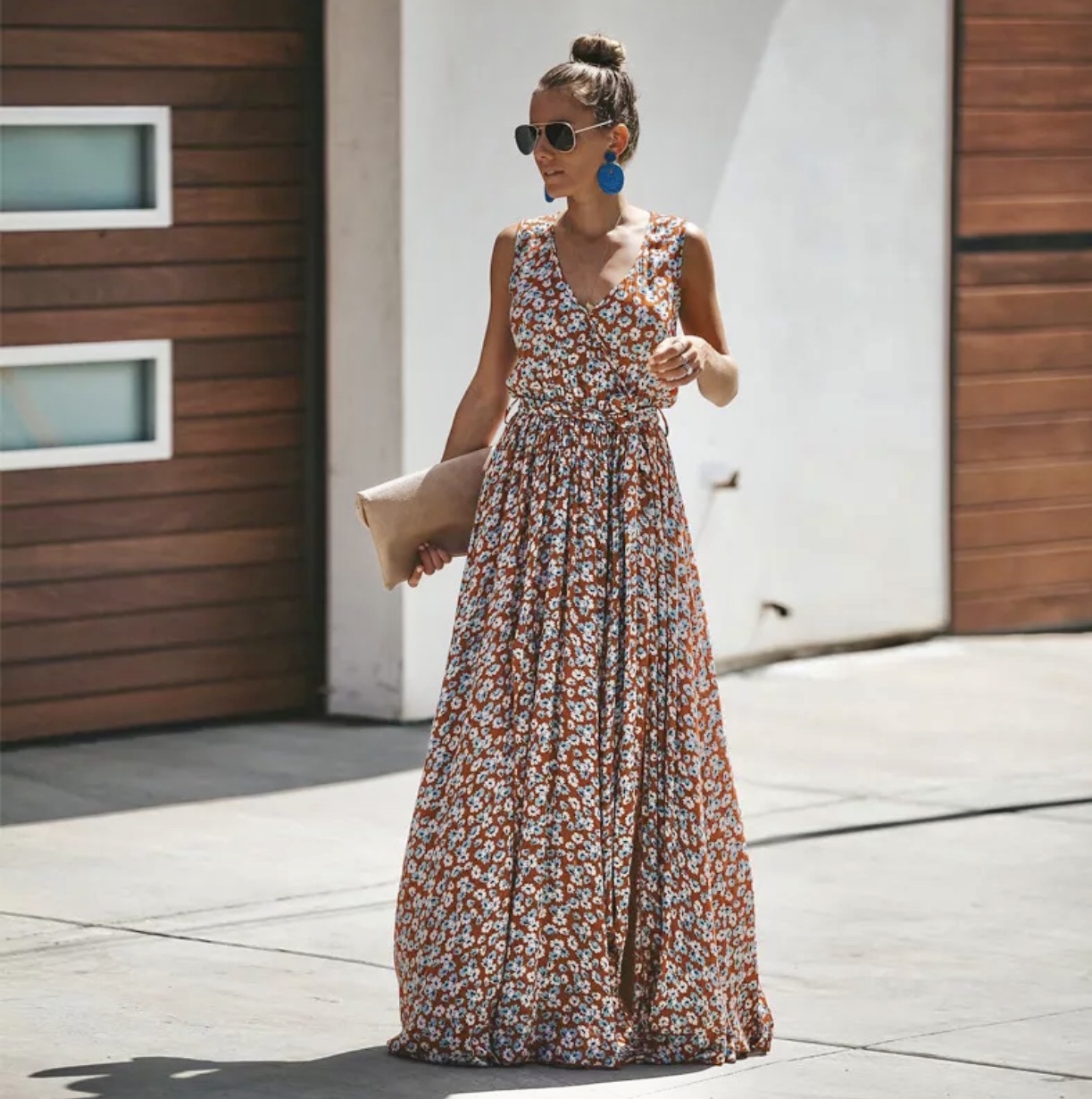 Vネック ビーチマキシワンピース Resolve