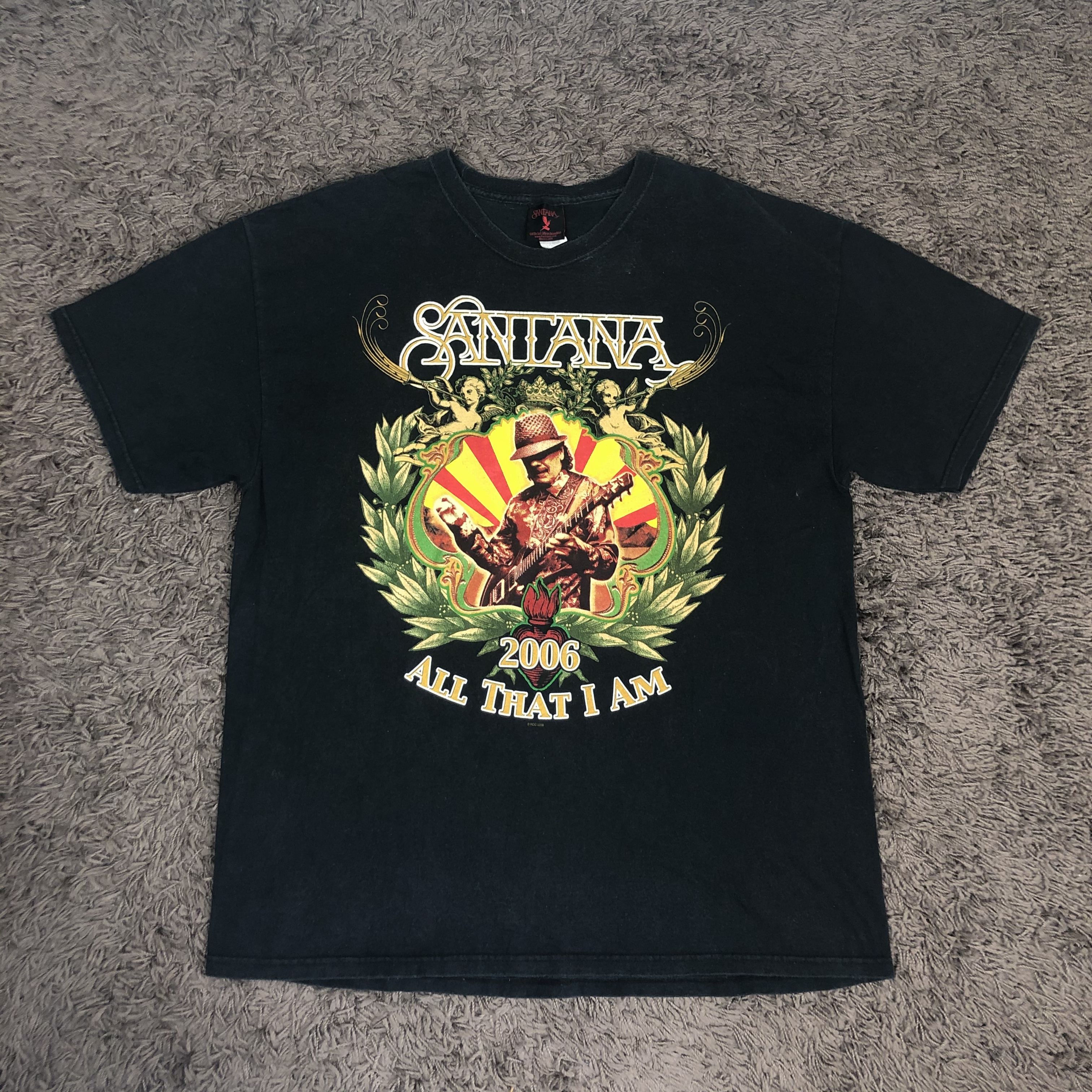 両面 サンタナ Santana 黒 Xl バンド Tシャツ N30 Dust Magnet Club ヴィンテージ古着 トレンド古着 アメカジ 90s コレクティブル