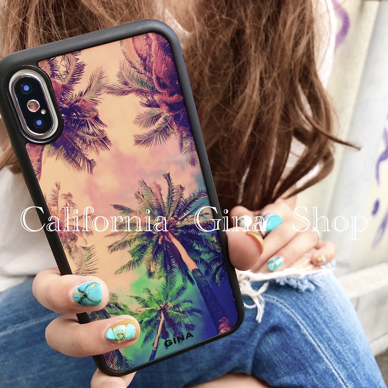 大特価sale 即納 ヤシの木 西海岸スタイル 海 南国 カリフォルニア Iphoneケース Gina Califolnia Shop